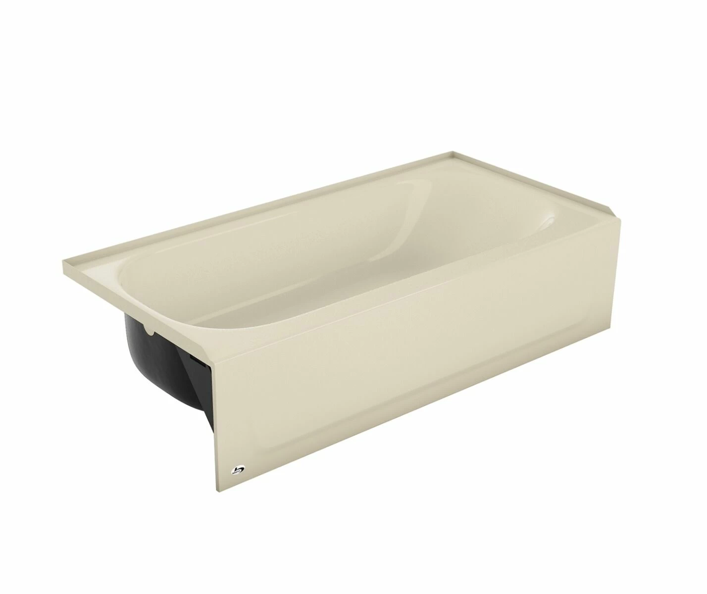 Bootz 011-3364-06 Aloha 60" X 30" Porcelain Enamel Alcove Right Hand Drain Bathtub In Bone 3 Bootz 011-3364-06 Aloha 60" X 30" Porcelain Enamel Alcove Right Hand Drain Bathtub In Bone