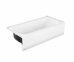Bootz 011-3364-00 Aloha 60" X 30" Porcelain Enamel Alcove Right Hand Drain Bathtub In White