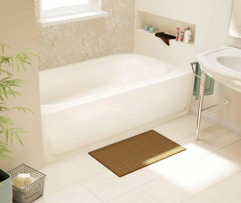 Bootz 011-3364-00 Aloha 60" X 30" Porcelain Enamel Alcove Right Hand Drain Bathtub In White 4 Bootz 011-3364-00 Aloha 60" X 30" Porcelain Enamel Alcove Right Hand Drain Bathtub In White - Image 2
