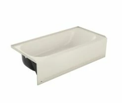Bootz 011-3365-96 Aloha 60" X 30" Porcelain Enamel Alcove Left Hand Drain Bathtub In Biscuit