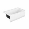 Bootz 011-3378-00 Honolulu 46.5" X 27" Porcelain Enamel Alcove Right Hand Drain Bathtub In White -AF SUPPLY Sales Store b2244w 1 1