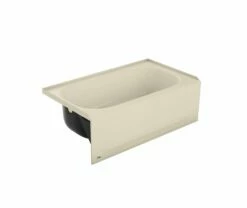 Bootz 011-3379-06 Honolulu 46.5" X 27" Porcelain Enamel Alcove Left Hand Drain Bathtub In Bone