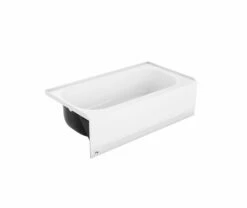 Bootz 011-3303-00 Kona 54" X 30" Porcelain Enamel Alcove Left Hand Drain Bathtub In White