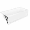 Bootz 011-3445-00 MauiCast 60" L X 30" W X 16.62" W Porcelain Enamel Alcove Left-Hand Drain Bathtub In White -AF SUPPLY Sales Store b2345w