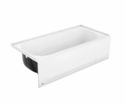 Bootz 011-3673-00 Aloha AFR 60" X 30" Porcelain Enamel Alcove Left Hand Drain Bathtub In White