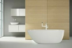 WetStyle BBE01-L-PC-COP-MA BE Collection 66"L X 34"W X 22"H Left-Side Freestanding Soaking Bathtub In Matte White -AF SUPPLY Sales Store bbe01lpcmwcop 2