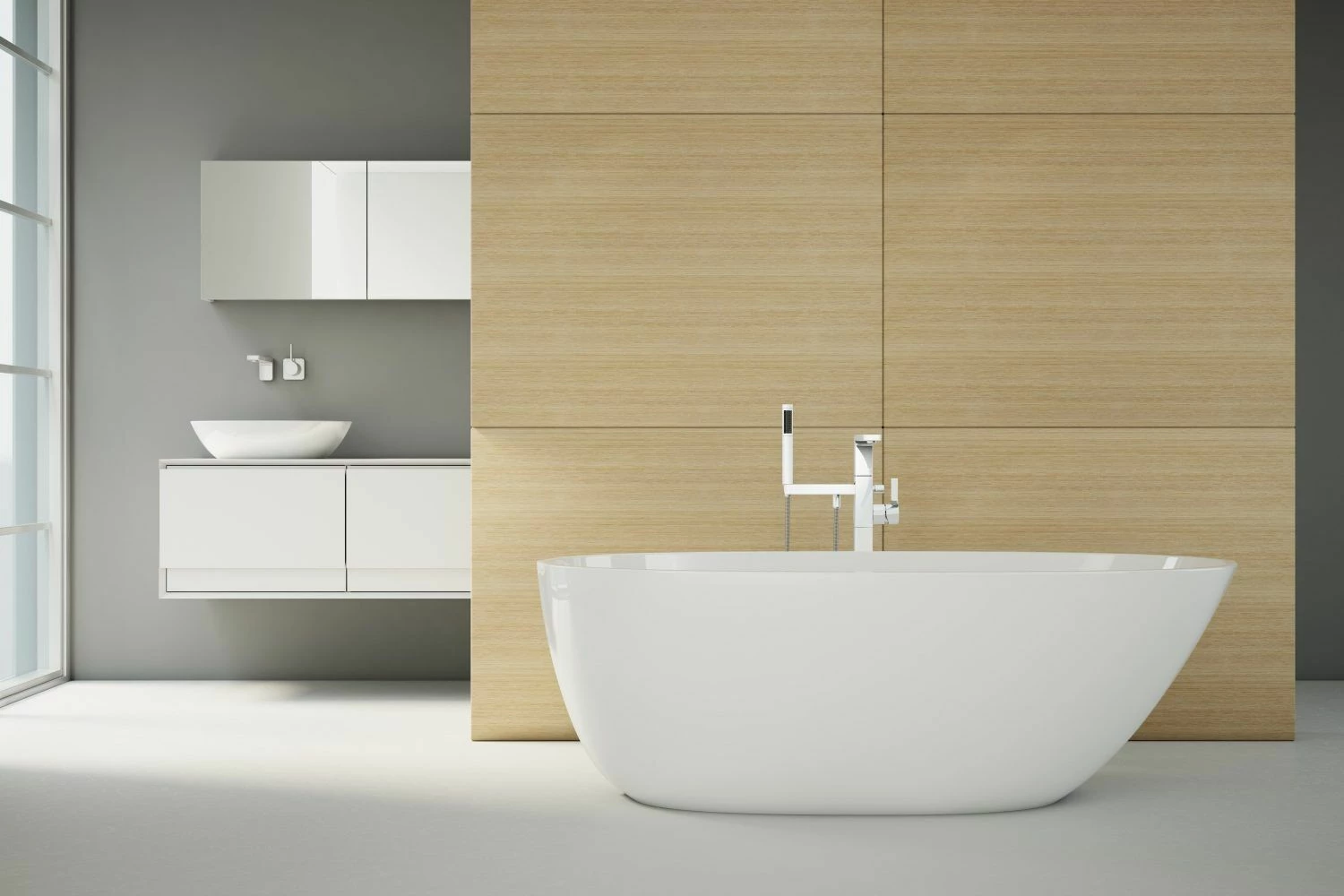 WetStyle BBE01-R-PC-COP-MA BE Collection 66"L X 34"W X 22"H Right-Side Freestanding Soaking Bathtub In Matte White 4 WetStyle BBE01-R-PC-COP-MA BE Collection 66"L X 34"W X 22"H Right-Side Freestanding Soaking Bathtub In Matte White - Image 2