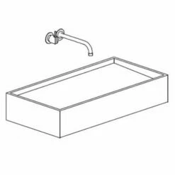 Rapsel BRSL009 Lavatory Wall Mounted Faucet 31" X 16" Satin Nickel