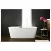 Wetstyle BST01-MBNT-MA Straight 58.94" L X 27.94" W X 21.06" H Freestanding Bathtub With Matte Black Drain - No Trim Overflow In White Matte -AF SUPPLY Sales Store bst01mbntma