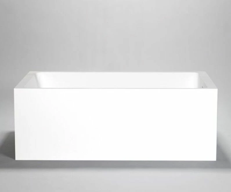 Blu Bathworks BT0102.01-01G Blu Stone Metrix 60'' L X 30'' W X 21.5'' H Freestanding Or Alcove Rectangular Tub With End Drain In White Gloss 3 Blu Bathworks BT0102.01-01G Blu Stone Metrix 60'' L X 30'' W X 21.5'' H Freestanding Or Alcove Rectangular Tub With End Drain In White Gloss