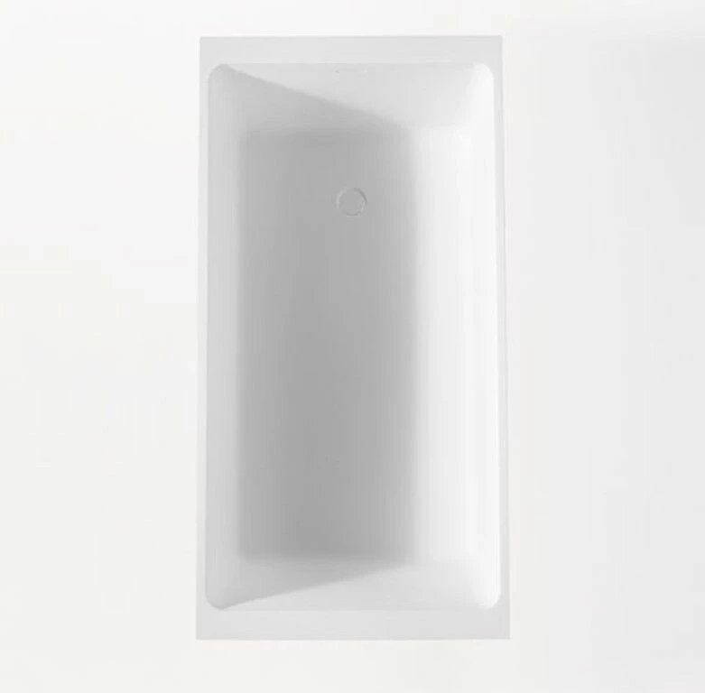 Blu Bathworks BT0102.01-01G Blu Stone Metrix 60'' L X 30'' W X 21.5'' H Freestanding Or Alcove Rectangular Tub With End Drain In White Gloss 4 Blu Bathworks BT0102.01-01G Blu Stone Metrix 60'' L X 30'' W X 21.5'' H Freestanding Or Alcove Rectangular Tub With End Drain In White Gloss - Image 2