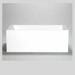 Blu Bathworks BT0102.01-01G-KS 59-1/2" L X 30" W X 21-3/4" H Freestanding Bathtub In Gloss White