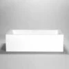 Blu Bathworks BT0104-01M Metrix 2 BluStone 60''L X30''W X18''H Freestanding Or Alcove Rectangular Tub In White Matte