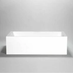 Blu Bathworks BT0104-01M Metrix 2 BluStone 60''L X30''W X18''H Freestanding Or Alcove Rectangular Tub In White Matte