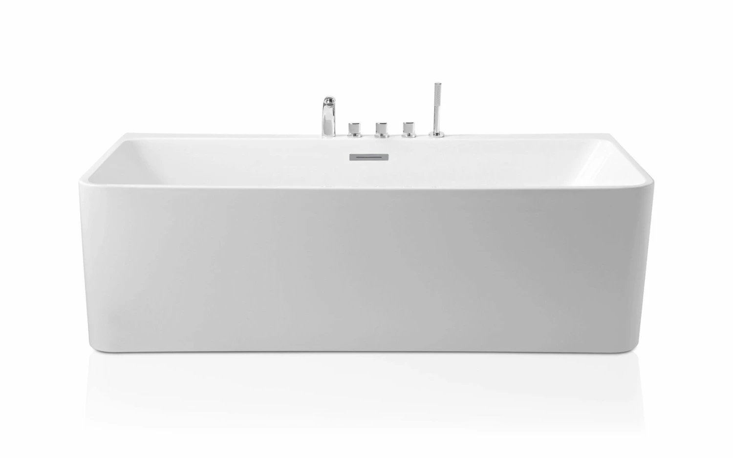 Blu Bathworks BT2022.15 Acrylic 60.25"L X 27.50"W X 23.50"H Freestanding Bathtub In White Gloss 3 Blu Bathworks BT2022.15 Acrylic 60.25"L X 27.50"W X 23.50"H Freestanding Bathtub In White Gloss
