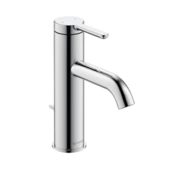 Duravit C11020001U10 C.1 Single Hole Bathroom Faucet With Pop-Up Drain Assembly, 1 GPM In Chrome
