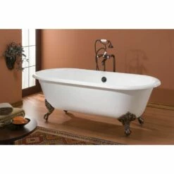 Cheviot 2111-WC-PN REGAL Cast Iron Bathtub With Continuous Rolled Rim