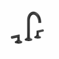 Brizo 65375LF-BLLHP Odin 1.5 GPM Widespread Bathroom Faucet In Matte Black (Handle Sold Separately)