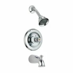 Delta T14478-LHP Leland Monitor 14 Series Tub And Shower Trim Less Handle In Polished Chrome (Rough Valve Sold Separately)