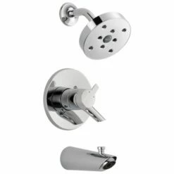 Delta T17461 Compel® 17 Series H2Okinetic® Tub And Shower Trim In Polished Chrome - Rough In Sold Separatly