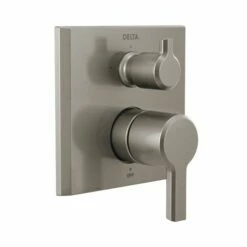 Delta T24899-SS-PR Pivotal 2-Handle Monitor 14 Series Valve Trim With 3-Setting Diverter In Lumicoat Stainless