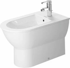 Duravit 22511000001 Darling New Free Standing Elongated Horizontal Spray Bidet With Single Faucet Hole Drilling In White