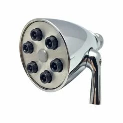 Emory And Bond EB1408PC Brass 1.8GPM Fixed Showerhead With 6 Jet Adjustable Spray In Polished Chrome