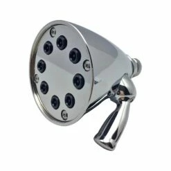 Emory And Bond EB1409PC Brass 2 GPM Fixed Showerhead With 8 Jet Adjustable Spray In Polished Chrome