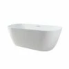 Emory And Bond EB40155 Atlantic Freestanding Bath Tub 55"L X 28"W X 23"H, Glossy White, Oval, Center Drain -AF SUPPLY Sales Store eb40155 image