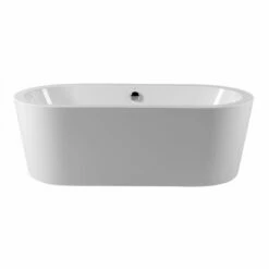 Emory And Bond EB40271 Bergen Free Standing Bath Tub 70"L X 33"W X 24"H, Acrylic, Glossy, Oval, Center Drain, 61 Gallons