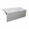 Emory And Bond EB407606 Essex Skirted Alcove 60" L X 30" W Acrylic Bath Tub In White With Right Hand Flange Rectangular Design Slotted Overflow Round Drain Hole -AF SUPPLY Sales Store eb407606