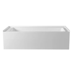 Emory And Bond EB409608 Comfort 60" L X 30" W X 18" H Skirted Alcove Acrylic Left Hand Tub With Flange Rectangular Design In White