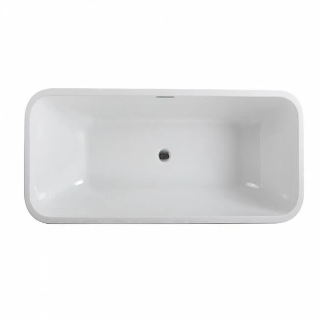 Emory And Bond EB41167 Mercer Free Standing Bath Tub 67"L X 28"W X 24"H, Acrylic, Glossy, Curved Oval, Center Drain, 71 Gallons 5 Emory And Bond EB41167 Mercer Free Standing Bath Tub 67"L X 28"W X 24"H, Acrylic, Glossy, Curved Oval, Center Drain, 71 Gallons - Image 3