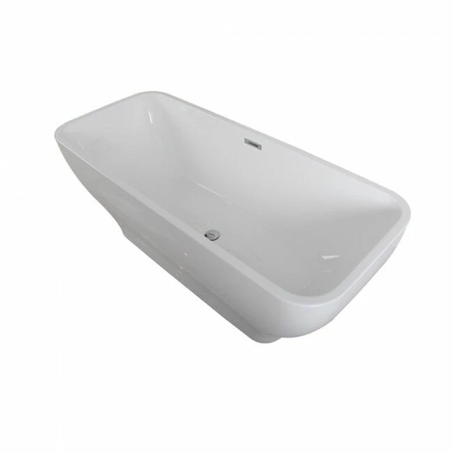 Emory And Bond EB41167 Mercer Free Standing Bath Tub 67"L X 28"W X 24"H, Acrylic, Glossy, Curved Oval, Center Drain, 71 Gallons 6 Emory And Bond EB41167 Mercer Free Standing Bath Tub 67"L X 28"W X 24"H, Acrylic, Glossy, Curved Oval, Center Drain, 71 Gallons - Image 4