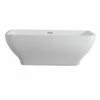 Emory And Bond EB41167 Mercer Free Standing Bath Tub 67"L X 28"W X 24"H, Acrylic, Glossy, Curved Oval, Center Drain, 71 Gallons