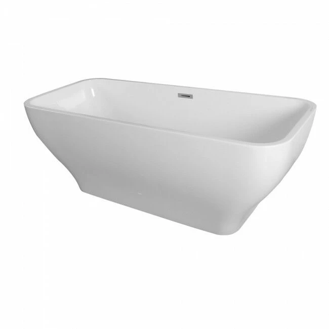 Emory And Bond EB41167 Mercer Free Standing Bath Tub 67"L X 28"W X 24"H, Acrylic, Glossy, Curved Oval, Center Drain, 71 Gallons 4 Emory And Bond EB41167 Mercer Free Standing Bath Tub 67"L X 28"W X 24"H, Acrylic, Glossy, Curved Oval, Center Drain, 71 Gallons - Image 2