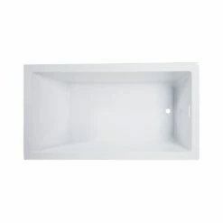 Emory And Bond EB5603000S Salem Drop In Bath Tub 60" L X 30" W X 19.5" H, Acrylic, Glossy, Rectangular, Slotted Drain, 66 Gallons In White