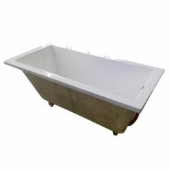 Emory And Bond EB5603200 Salem Drop In Bath Tub 60"L X 32"W X 19.5"H, Acrylic, Glossy, Rectangular, Reversible Drain, 72 Gallons