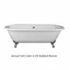 Emory & Bond EB70160ORB Universal Cast Iron 61" Double Roll Top Claw Foot Tub With Oil Rubbed Bronze Feet