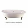 Emory & Bond EB70167WH Universal Cast Iron 67" Double Roll Top Claw Foot Tub With White Feet -AF SUPPLY Sales Store eb70167 3