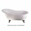 Emory & Bond EB70260SN 61" Cast Iron Slipper Claw Foot Tub With Satin Nickel Feet In White -AF SUPPLY Sales Store eb70260 1