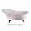 Emory & Bond EB70260PC 61" Cast Iron Slipper Claw Foot Tub With Chrome Feet In White -AF SUPPLY Sales Store eb70260 4