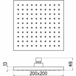 Emory And Bond EB840312BLK Square 8" Shower Head In Matte Black -AF SUPPLY Sales Store eb840312blk 1