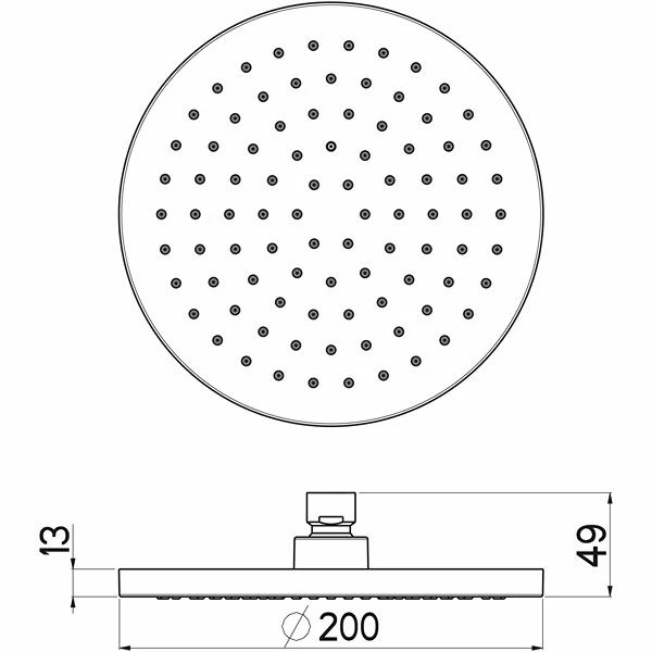 Emory And Bond EB840408RPCH Round 8" Shower Head In Polished Chrome 4 Emory And Bond EB840408RPCH Round 8" Shower Head In Polished Chrome - Image 2