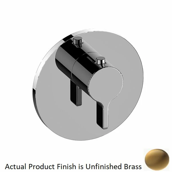 Graff G-8037-LM46E-UB-T Terra M-Series Thermostatic Valve Trim With Handle In Unfinished Brass 3 Graff G-8037-LM46E-UB-T Terra M-Series Thermostatic Valve Trim With Handle In Unfinished Brass