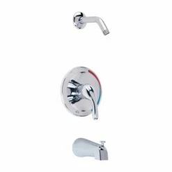 Gerber G00G9013LS Maxwell 7-1/4" H X 8-1/4" W Single Handle Tub And Shower Trim Kit With Diverter On Spout Less Showerhead In Polished Chrome
