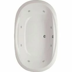 Hydro Systems GAL6038ATO-WHI Designer Galaxie 60 Inch Acrylic Drop-In Oval Bathtub With 50 Gallons In White