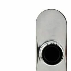 Ginger 4639CB/PC Kubic Contemporary Curved Shower Rod Brackets In Polished Chrome