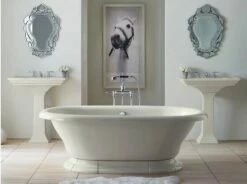 KOHLER K-700-0 Vintage Collection 72" L X 42" W X 24" H Free Standing Bath Tub For Two-Person Bathing With Center Drain In White -AF SUPPLY Sales Store k700w 3