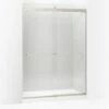 Kohler 706019-L-NX Levity Sliding Shower Door, 82" H X 56-5/8" - 59-5/8" W, With 3/8" Thick Crystal Clear Glass And Square Towel Bars In Brushed Nickel 2 Kohler 706019-L-NX Levity Sliding Shower Door, 82" H X 56-5/8" - 59-5/8" W, With 3/8" Thick Crystal Clear Glass And Square Towel Bars In Brushed Nickel -AF SUPPLY Sales Store k706019lnx